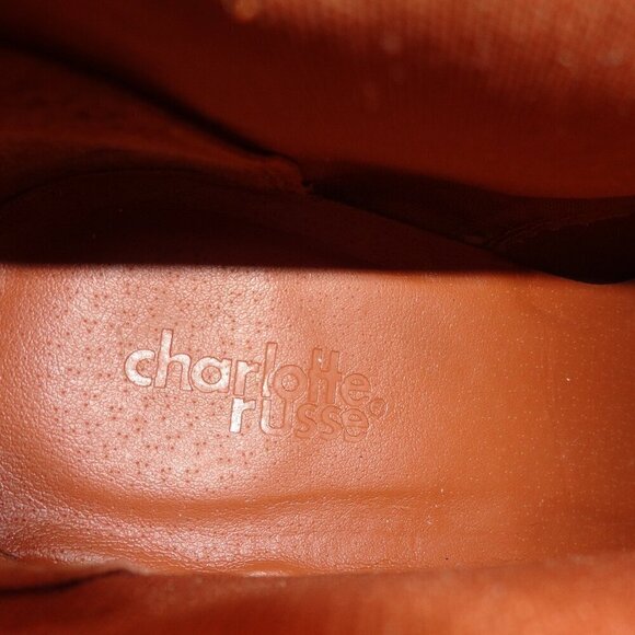 Charlotte Russe women's boots, size 8, brown suede 2" stacked heel, lace up,soft - Picture 4 of 16